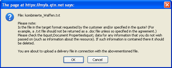 Reminder dialog