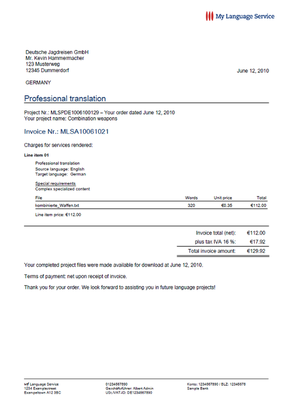 The invoice