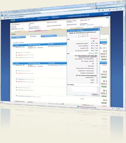 OTM project view with an open action menu